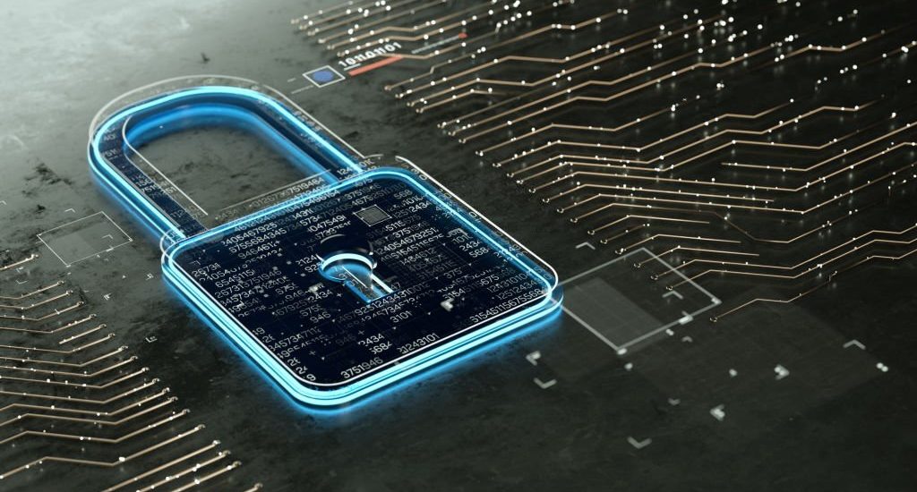 digital-encrypted-lock-with-data-multilayers-internet-security